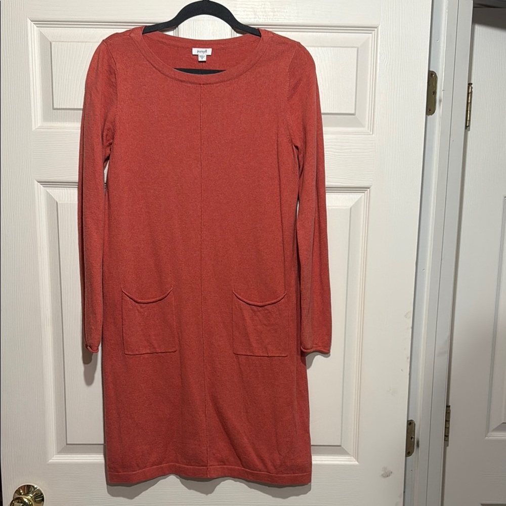 purejill long sleeve knit dress